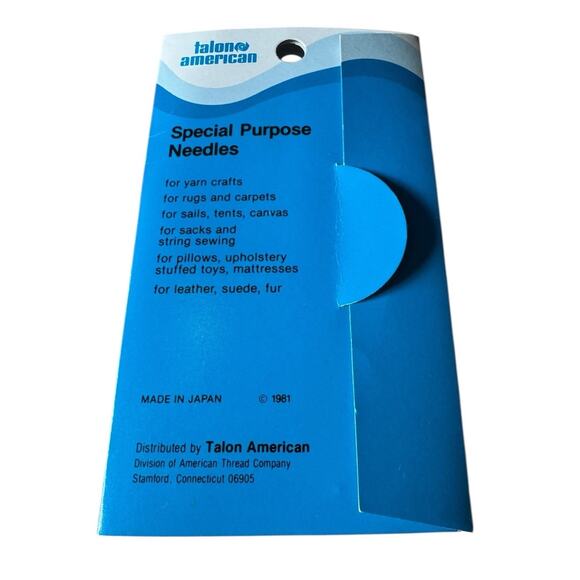 VTG 1981 Talon American Special Purpose Needles Set 7 Assorted Sewing Japan NOS - Picture 2 of 3